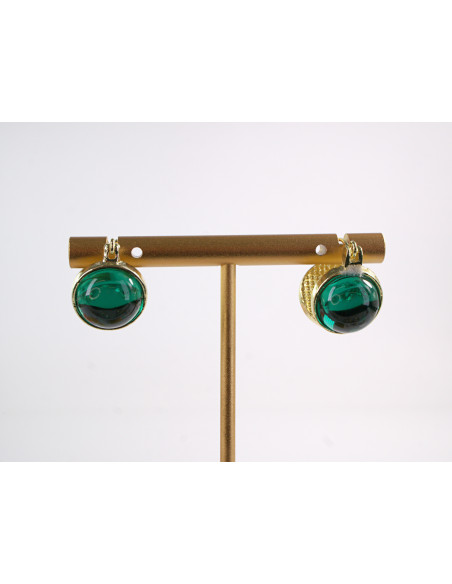 Kolczyki  ZIELONE KULKI KULECZKI  LOLITA AKCESORIA srebrny sztyft 925