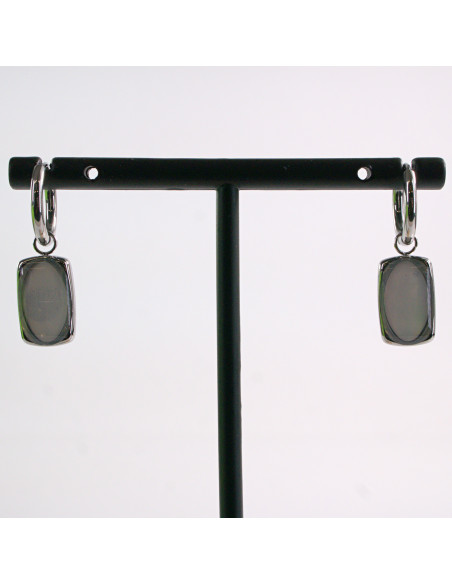 Kolczyki SREBRNE OWAL PERŁA STAL CHIRURGICZNA LOLITA AKCESORIA