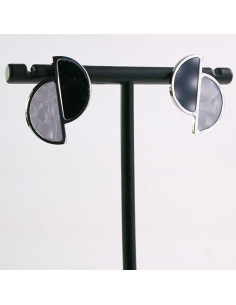 Kolczyki SREBRNE ASYMETRYCZNE PÓŁOKRĄG STAL CHIRURGICZNA... 2