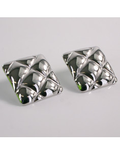 Kolczyki SREBRNE KWADRAT KWADRATY STAL CHIRURGICZNA...