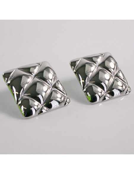 Kolczyki SREBRNE KWADRAT KWADRATY STAL CHIRURGICZNA LOLITA AKCESORIA