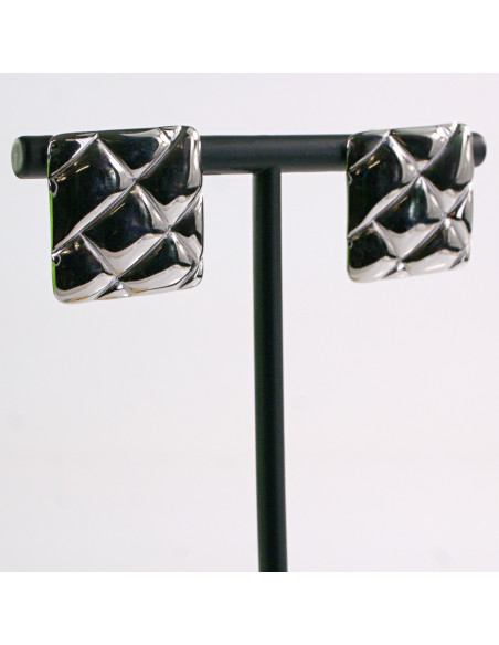 Kolczyki SREBRNE KWADRAT KWADRATY STAL CHIRURGICZNA LOLITA AKCESORIA