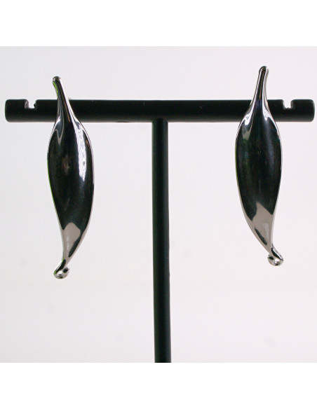 Kolczyki SREBRNE LISTKI LISTEK STAL CHIRURGICZNA LOLITA AKCESORIA