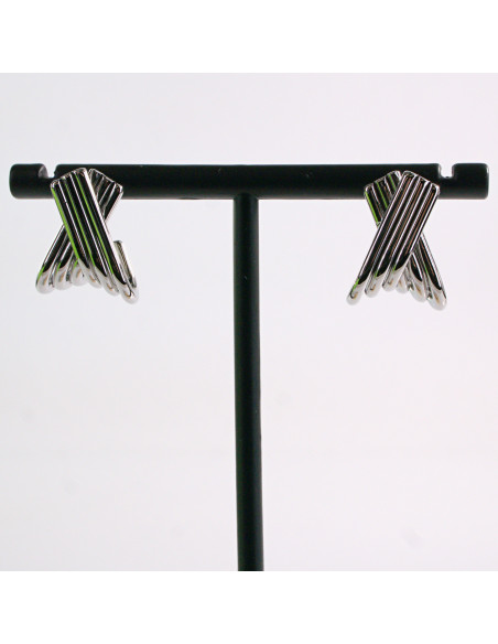 Kolczyki SREBRNE X X  STAL CHIRURGICZNA LOLITA AKCESORIA