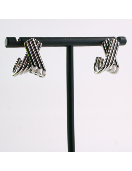 Kolczyki SREBRNE X X  STAL CHIRURGICZNA LOLITA AKCESORIA