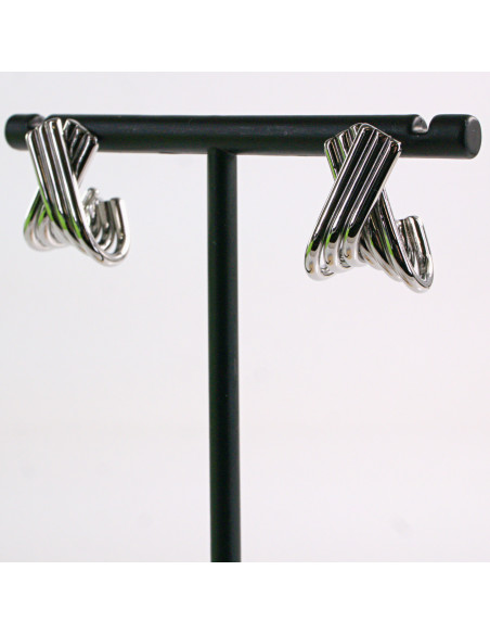 Kolczyki SREBRNE X X  STAL CHIRURGICZNA LOLITA AKCESORIA