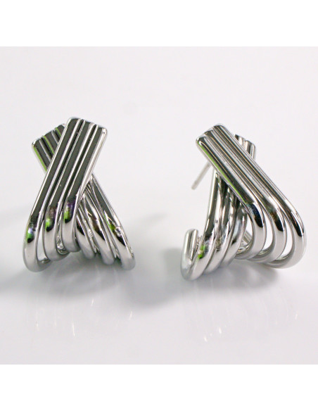 Kolczyki SREBRNE X X  STAL CHIRURGICZNA LOLITA AKCESORIA