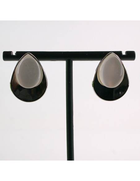 Kolczyki SREBRNE ŁEZKA PERŁA KROPLA STAL CHIRURGICZNA LOLITA AKCESORIA