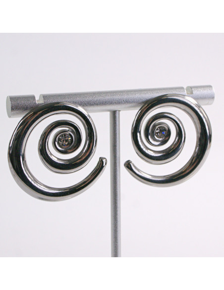 Kolczyki SREBRNE ZAWIJAS ŚLIMAK STAL CHIRURGICZNA LOLITA AKCESORIA