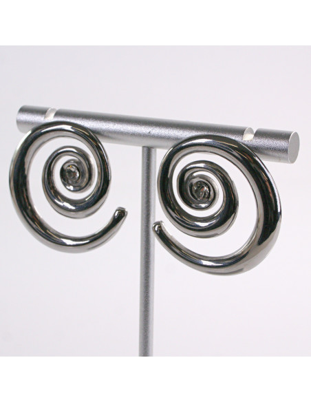 Kolczyki SREBRNE ZAWIJAS ŚLIMAK STAL CHIRURGICZNA LOLITA AKCESORIA