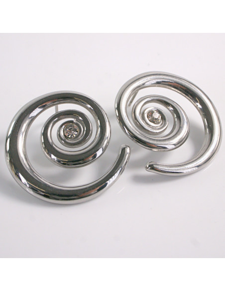 Kolczyki SREBRNE ZAWIJAS ŚLIMAK STAL CHIRURGICZNA LOLITA AKCESORIA