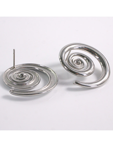 Kolczyki SREBRNE ZAWIJAS ŚLIMAK STAL CHIRURGICZNA LOLITA AKCESORIA