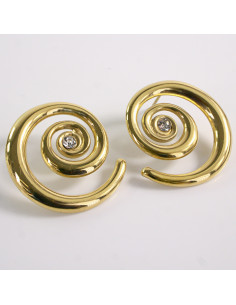Kolczyki ZŁOTE ŚLIMAK ZAWIJAS  STAL CHIRURGICZNA LOLITA...