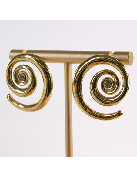 Kolczyki ZŁOTE ŚLIMAK ZAWIJAS  STAL CHIRURGICZNA LOLITA AKCESORIA