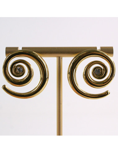 Kolczyki ZŁOTE ŚLIMAK ZAWIJAS  STAL...