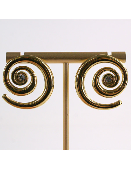 Kolczyki ZŁOTE ŚLIMAK ZAWIJAS  STAL CHIRURGICZNA LOLITA AKCESORIA