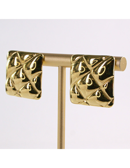 Kolczyki ZŁOTE KWADRAT KWADRATY STAL CHIRURGICZNA LOLITA AKCESORIA