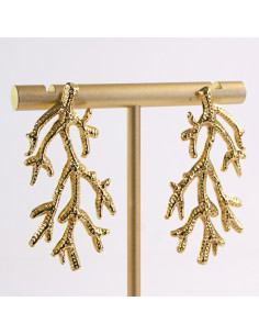 Kolczyki ZŁOTE GAŁĄZKI PNĄCZA STAL CHIRURGICZNA LOLITA...