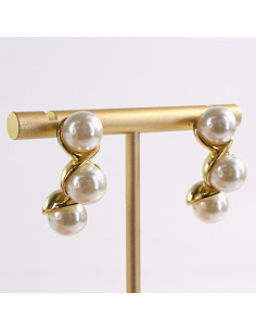 Kolczyki ZŁOTE PEREŁKI PERŁY STAL CHIRURGICZNA LOLITA...