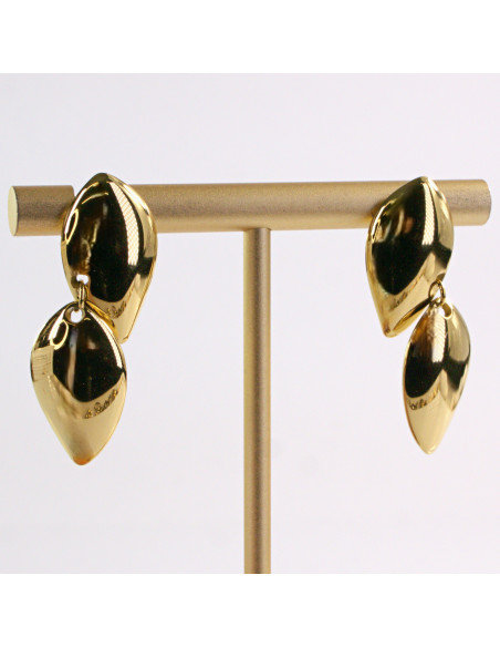 Kolczyki ZŁOTE LISTKI LISTEK STAL CHIRURGICZNA LOLITA AKCESORIA