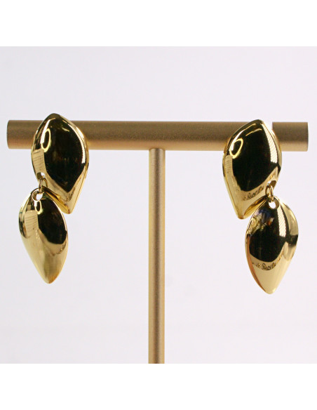 Kolczyki ZŁOTE LISTKI LISTEK STAL CHIRURGICZNA LOLITA AKCESORIA