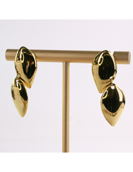 Kolczyki ZŁOTE LISTKI LISTEK STAL CHIRURGICZNA LOLITA AKCESORIA