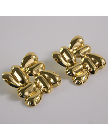 Kolczyki ZŁOTE ROMBY  STAL CHIRURGICZNA LOLITA...