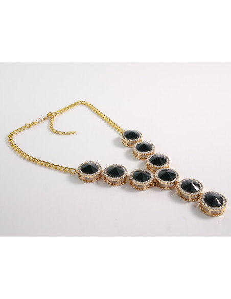 NASZYJNIK wieczorowy KOLIA POD SZYJĘ LOLITA AKCESORIA CZARNY