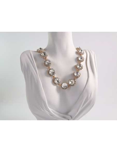 NASZYJNIK wieczorowy KOLIA POD SZYJĘ LOLITA AKCESORIA CRYSTAL