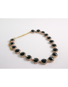 NASZYJNIK wieczorowy KOLIA POD SZYJĘ LOLITA AKCESORIA CZARNY