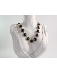 NASZYJNIK wieczorowy KOLIA POD SZYJĘ LOLITA AKCESORIA CZARNY 2