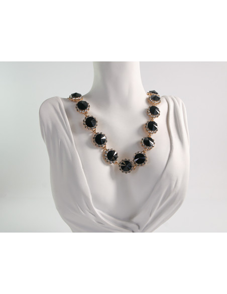 NASZYJNIK wieczorowy KOLIA POD SZYJĘ LOLITA AKCESORIA CZARNY