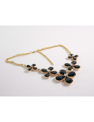 NASZYJNIK wieczorowy KOLIA POD SZYJĘ KWIATY...