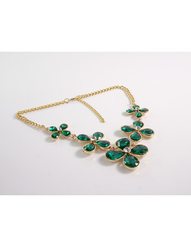 NASZYJNIK wieczorowy KOLIA POD SZYJĘ KWIATY...