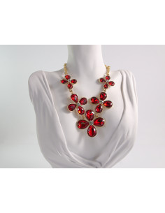 NASZYJNIK wieczorowy KOLIA POD SZYJĘ KWIATY LOLITA...