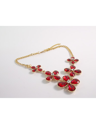 NASZYJNIK wieczorowy KOLIA POD SZYJĘ KWIATY...