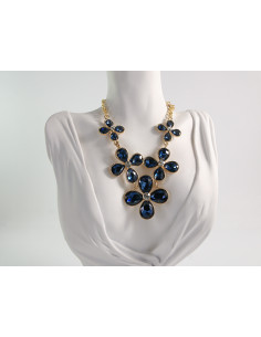 NASZYJNIK wieczorowy KOLIA POD SZYJĘ KWIATY LOLITA...