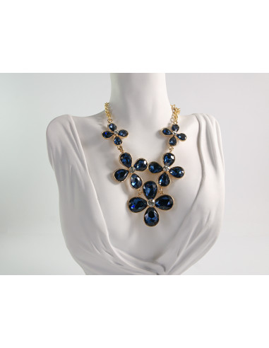 NASZYJNIK wieczorowy KOLIA POD SZYJĘ KWIATY...