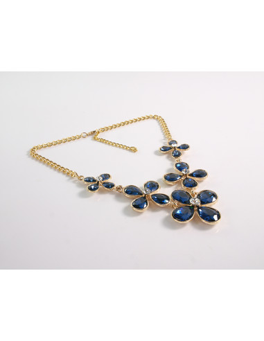 NASZYJNIK wieczorowy KOLIA POD SZYJĘ KWIATY...