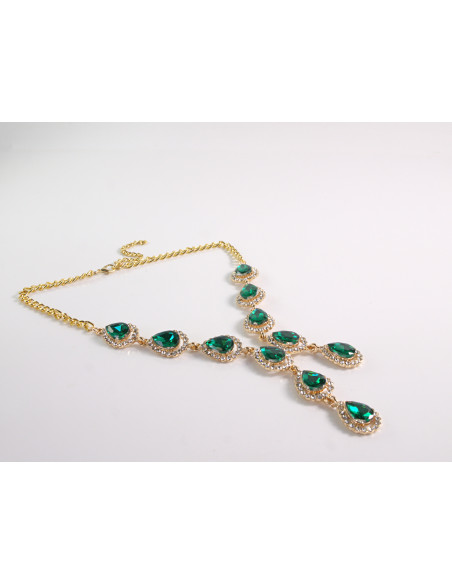 NASZYJNIK wieczorowy KOLIA POD SZYJĘ LOLITA AKCESORIAZIELONY