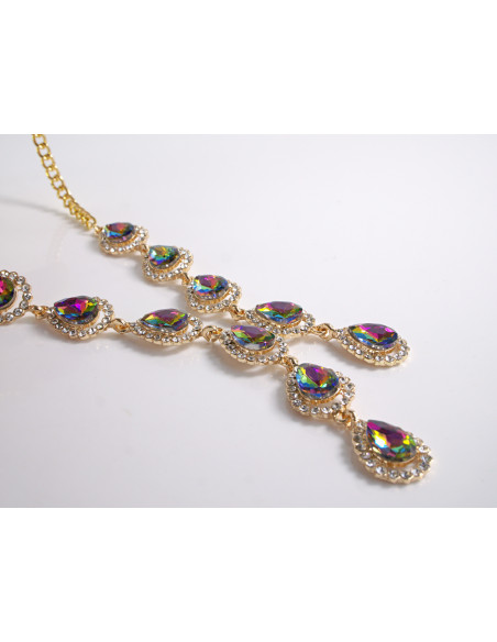 NASZYJNIK wieczorowy KOLIA POD SZYJĘ LOLITA AKCESORIA KOLORY VITRIAL