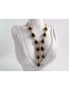 NASZYJNIK wieczorowy KOLIA POD SZYJĘ LOLITA AKCESORIA CZARNY 2