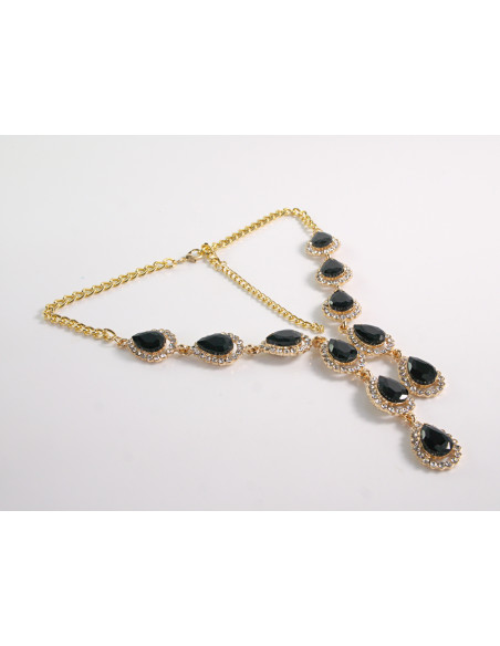 NASZYJNIK wieczorowy KOLIA POD SZYJĘ LOLITA AKCESORIA CZARNY