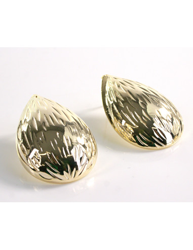 Kolczyki DUŻE ZŁOTE KROPLE ŁEZKI  LOLITA...