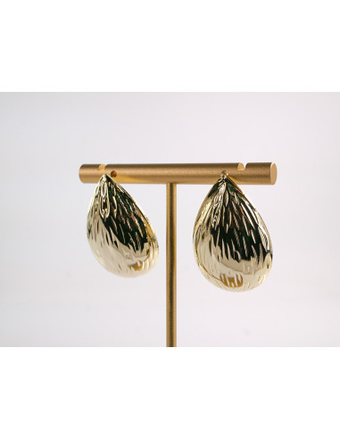 Kolczyki DUŻE ZŁOTE KROPLE ŁEZKI  LOLITA...