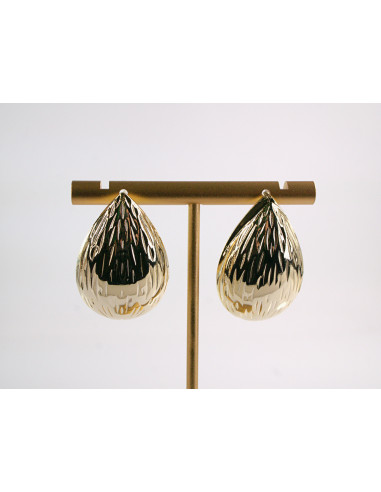 Kolczyki DUŻE ZŁOTE KROPLE ŁEZKI  LOLITA...