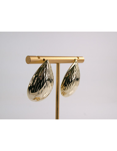 Kolczyki DUŻE ZŁOTE KROPLE ŁEZKI  LOLITA...