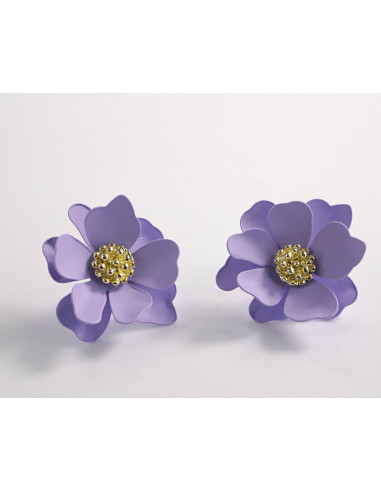 Kolczyki FIOLETOWE KWIATKI   LOLITA AKCESORIA...