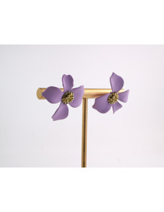 Kolczyki FIOLETOWE KWIATKI   LOLITA AKCESORIA srebrny... 2