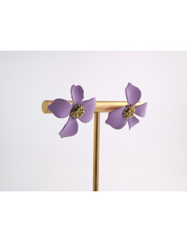 Kolczyki FIOLETOWE KWIATKI   LOLITA AKCESORIA...